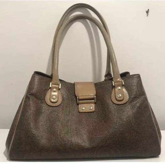 Vintage ETRO Purse Bag Paisley Women Shoulder Coated Canvas
Leather - Picture 4 of 11